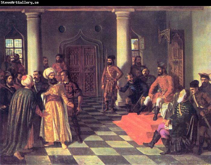 Amandus Adamson Vlad the Impaler and the Turkish Envoys